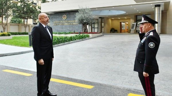 Əli Nağıyev İlham Əliyevə raport verdi - FOTOLAR