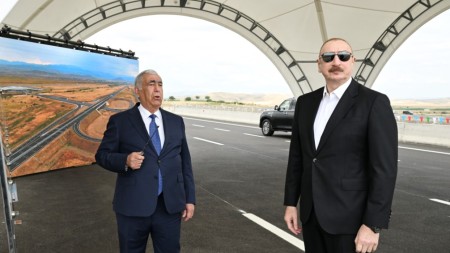 İlham Əliyev Əhmədbəyli-Füzuli-Şuşa yolunun açılışında - FOTOLAR