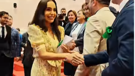 Leyla Əliyeva Avropa-Azərbaycan məktəbində - VİDEO