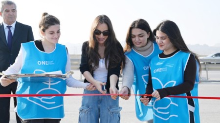 Leyla Əliyeva Qaradağda yeni parkın açılışında - FOTOLAR