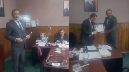 Prezidentin adından saxta "fəxri diplom" təqdim edən şəxs həbs edildi - VİDEO