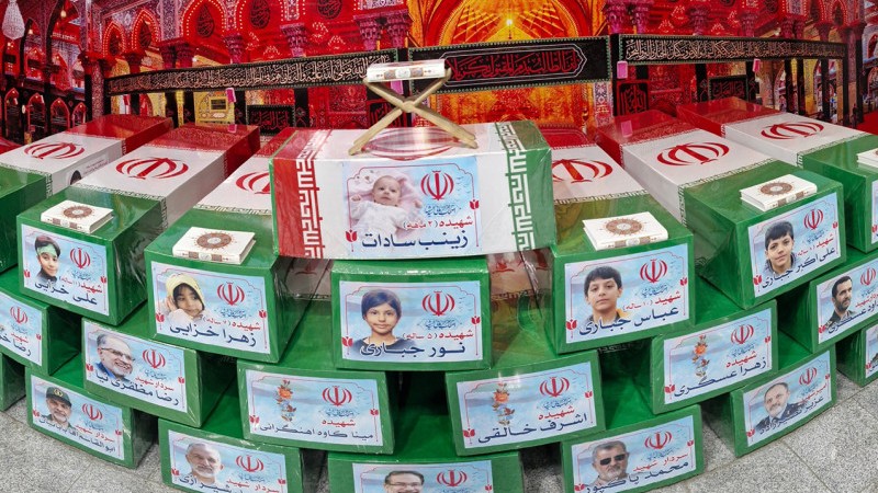 Tehranda ölən generallarla vida mərasimi - VİDEO