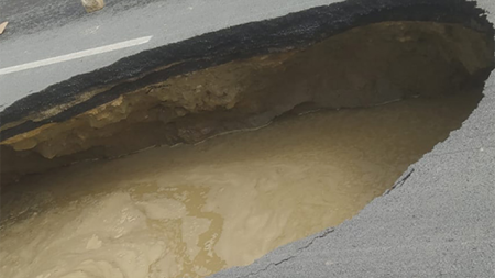 Masazırdakı çökən yolla bağlı - Rəsmi açıqlama