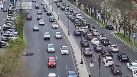 Bakının bir sıra yollarında tıxac yarandı