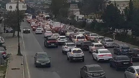 Bakının bu yollarında tıxac var - SİYAHI