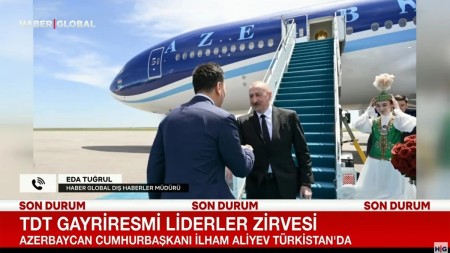 "Haber Global": "Azərbaycan Prezidenti İlham Əliyev Türküstanda" - VİDEO