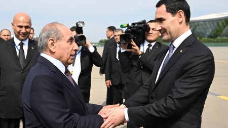 Türkmənistan Prezidenti Azərbaycana gəldi - FOTOLAR