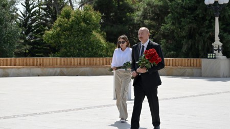 Prezidentlə xanımı Şamaxıda